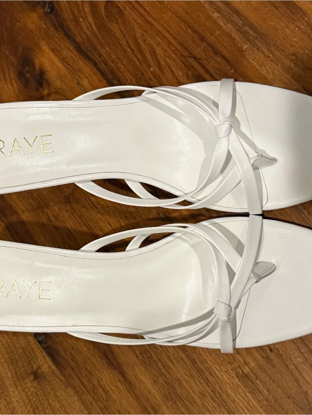 RAYE White Strappy Heeled Sandals